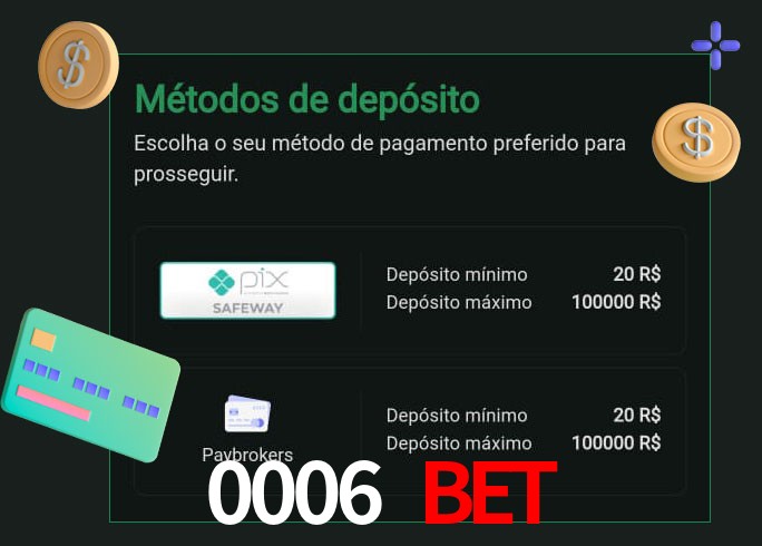 O cassino 0006 bet oferece uma grande variedade de métodos de pagamento